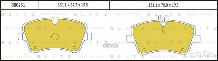 Колодки тормозные MB W203 00- перед. BB0231 Blitz