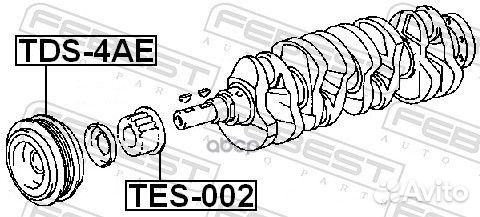 Шестерня коленвала TES-002 Febest