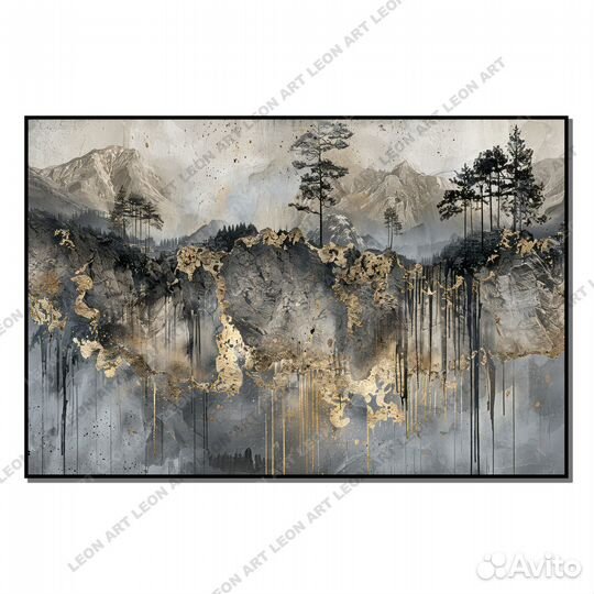 Стильная модная картина в интерьер на холсте