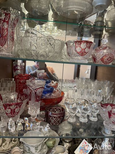 Ваза цветной хрусталь германия