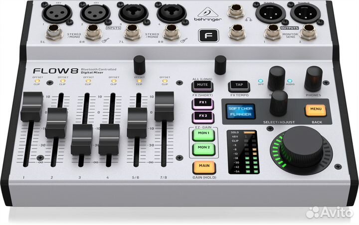 Behringer flow 8 цифровой микшерный пульт, 4 TRS