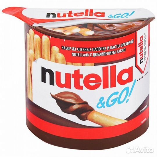 Ореховая паста с хлебными палочками Nutella GO 52г