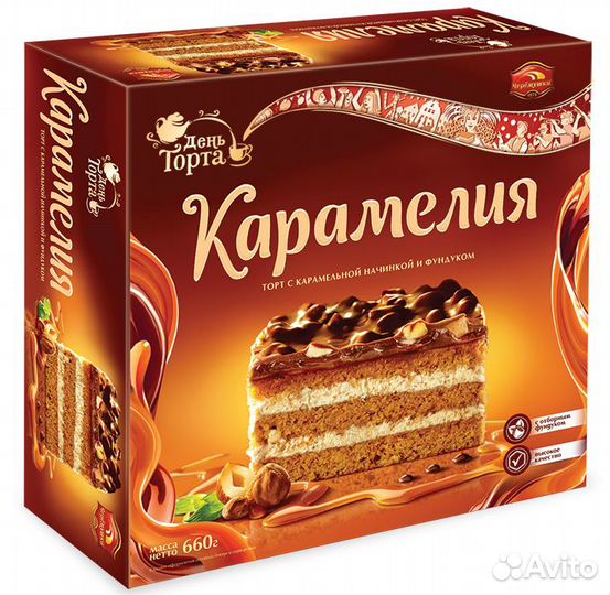 Торт день торта карамелия 660г