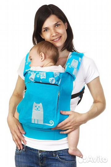 Эргономичный рюкзак для ношения детей. Котик