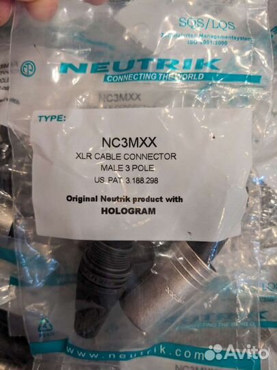 Разъемы XLR Neutrik NC3FXX и NC3MXX