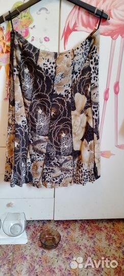 Юбка трикотажная миди пояс на резинке