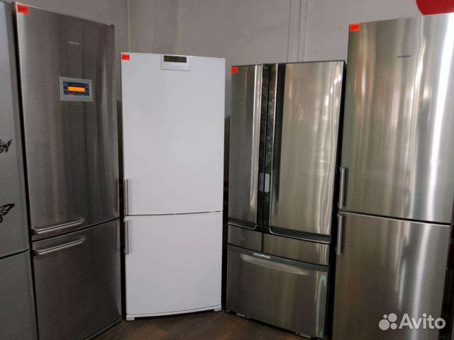 Холодильник б/у серый металлик двухкамерный