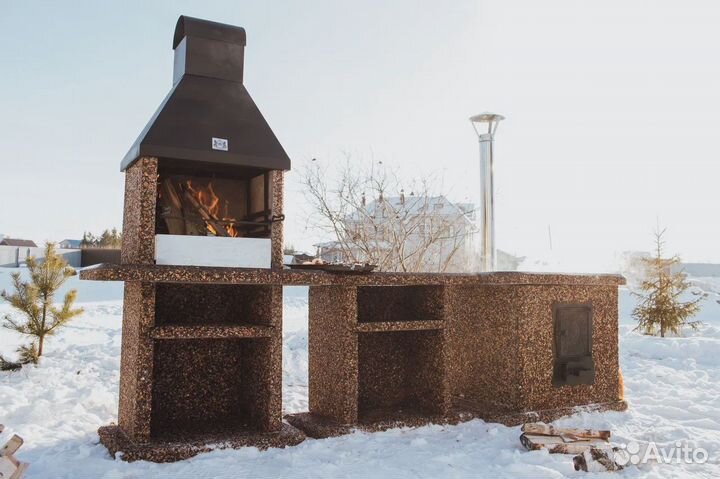 Печь барбекю, модуль под казан, тандыр