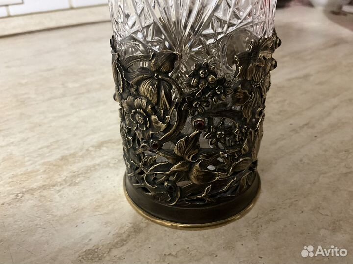 Подстаканник Цветы бронза автор Ю. Киреев