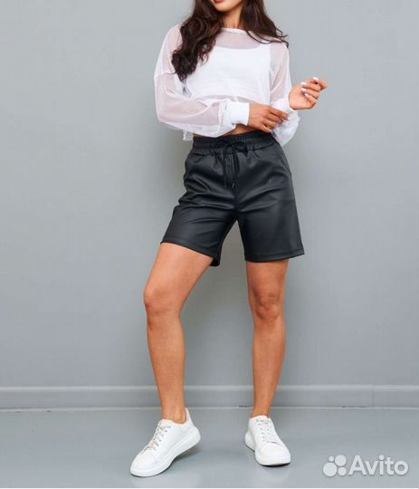 Женские шорты экокожа. Новые