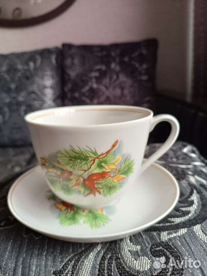 Чайная пара гигант 450 мл СССР Дулово. Новая