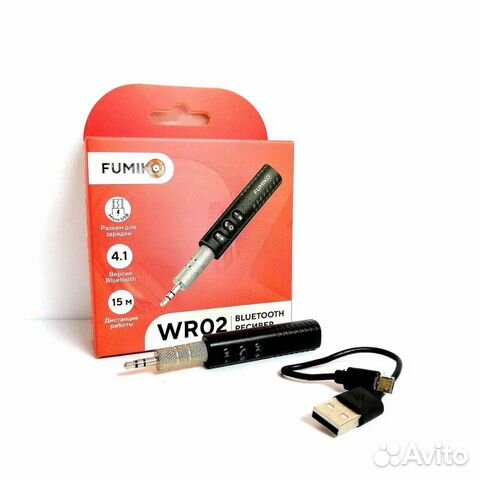 Bluetooth ресивер fumico WR02 черный