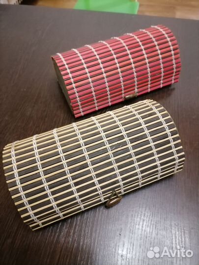 Коробки из бамбука и подставки под стаканы