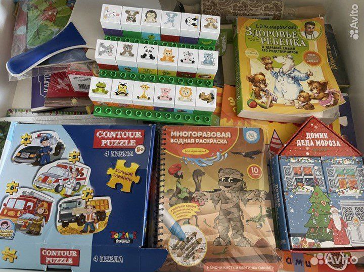 Разные карточки и пазлы