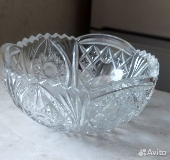 Хрустальная ваза для цветов,конфетницы,креманка