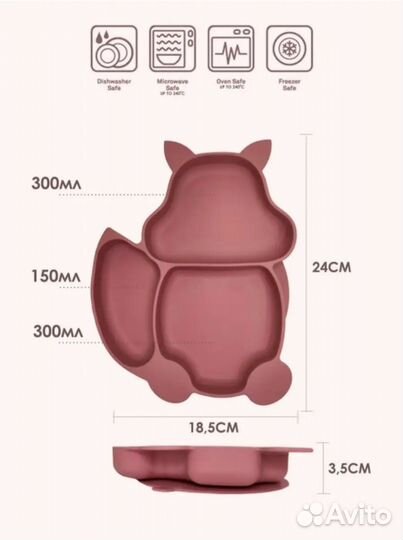 Силиконовая детская посуда