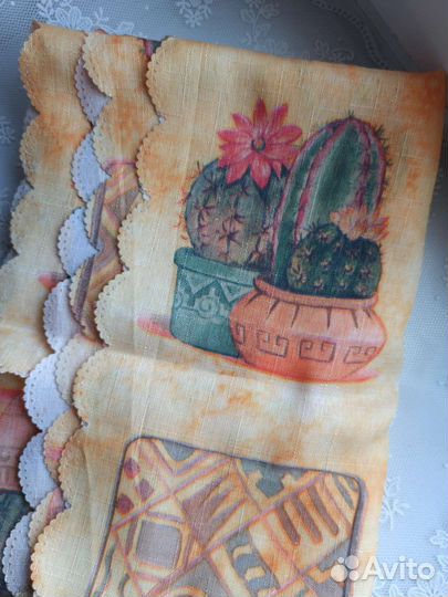 Большая скатерть с кактусами