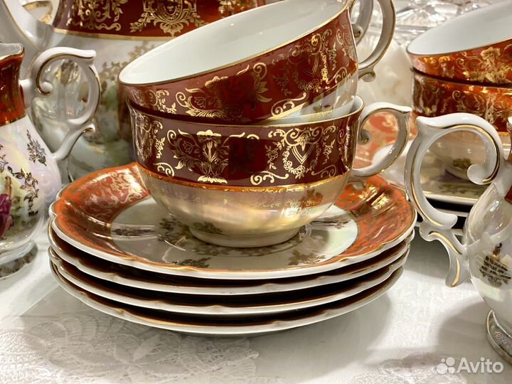 Чайный сервиз Oscar Schlegelmilch Германия 4 перс