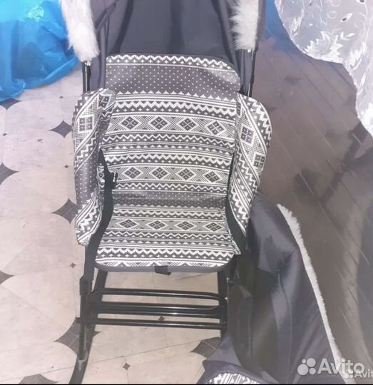 Детские санки-коляска зимние