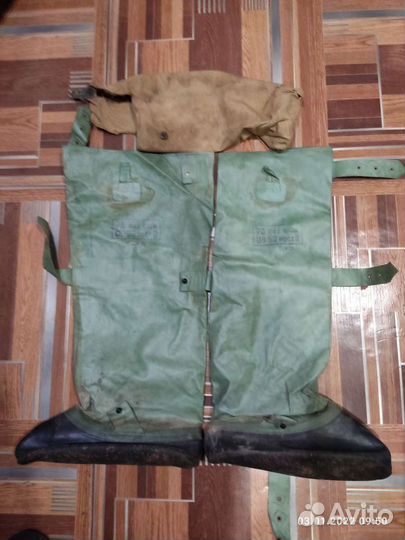 Резиновый комплект, плащ, сапоги