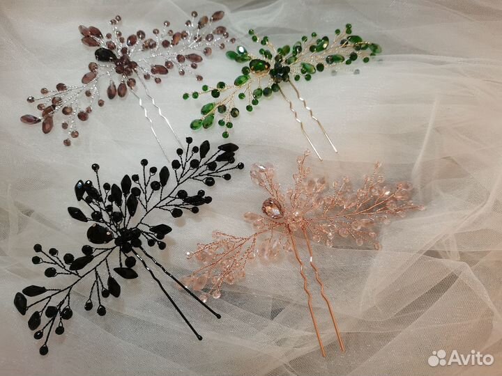 Заколка шпилька для волос ручной работы