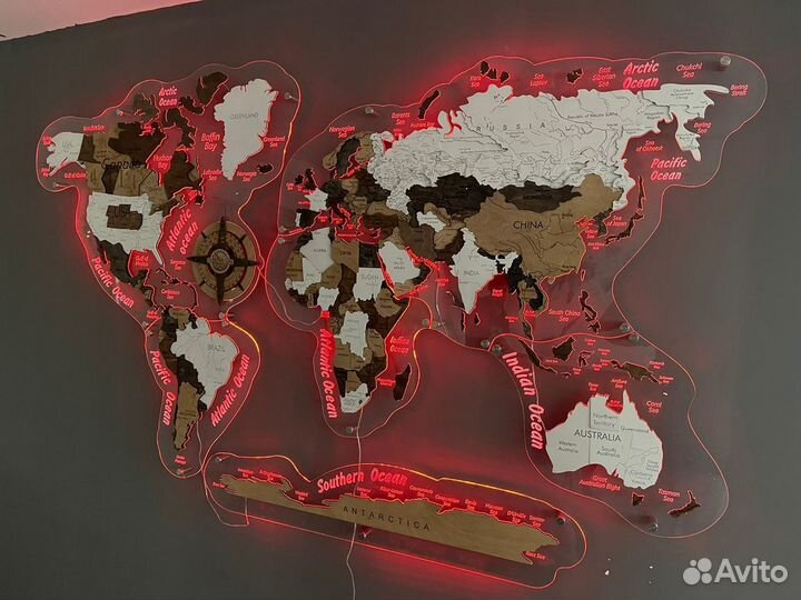 Карта мира на стену