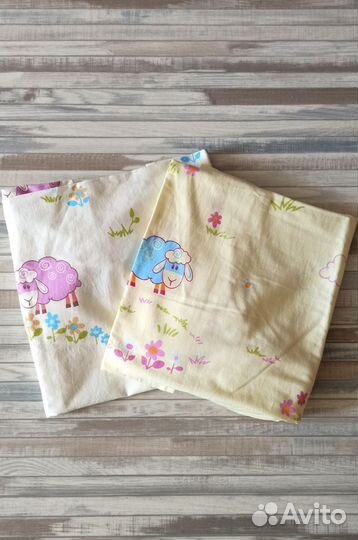 Простынь на резинке в детскую кровать 120 60