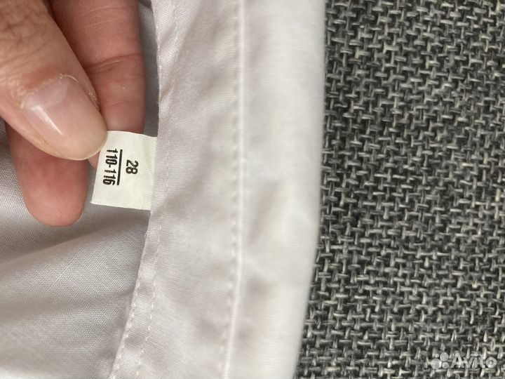 Рубашка белая р-р 110-116