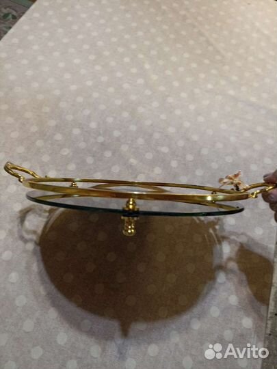 Большое зеркальное сервировочное блюдо, 27 х 27