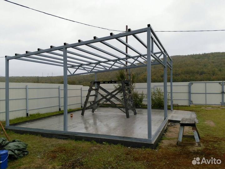 Сборка гаража из сэндвич-панелей без посредников