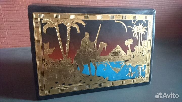 Антикварный кожаный держатель для карт