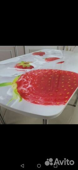 Стол обеденный Волна-2 В5 (Клубника)