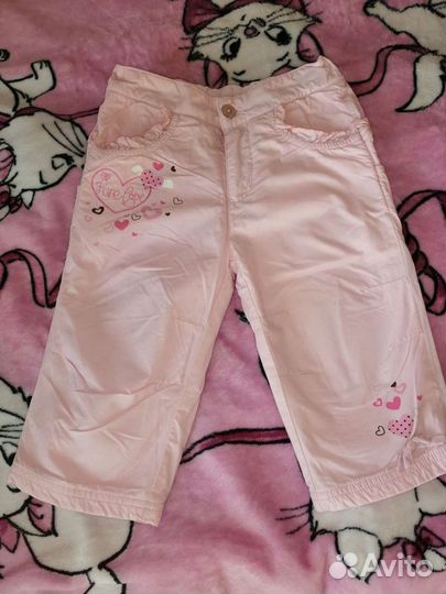 Брюки утеплённыедля девочки, размер 80