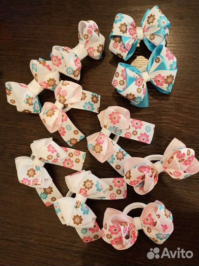 Бантики для волос ручная работа
