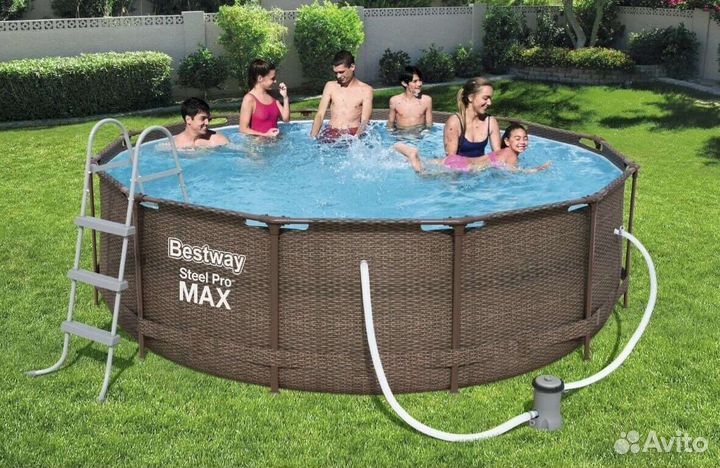 Бассейн Каркасный 366*100 с Принтом и с Набором