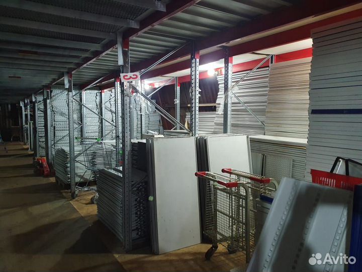 Стеллаж металлический пристенный 400 шт