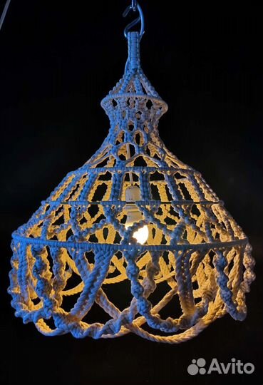 Люстра потолочная макраме(абажур)