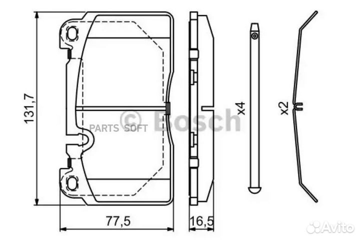 Bosch 0986494694 дисковые колодки передние