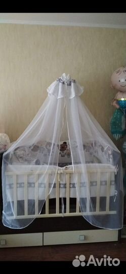 Бортики и балдахин в кроватку все за 500
