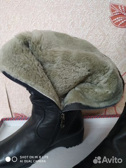Сапоги зимние женские 37 новые кожаные