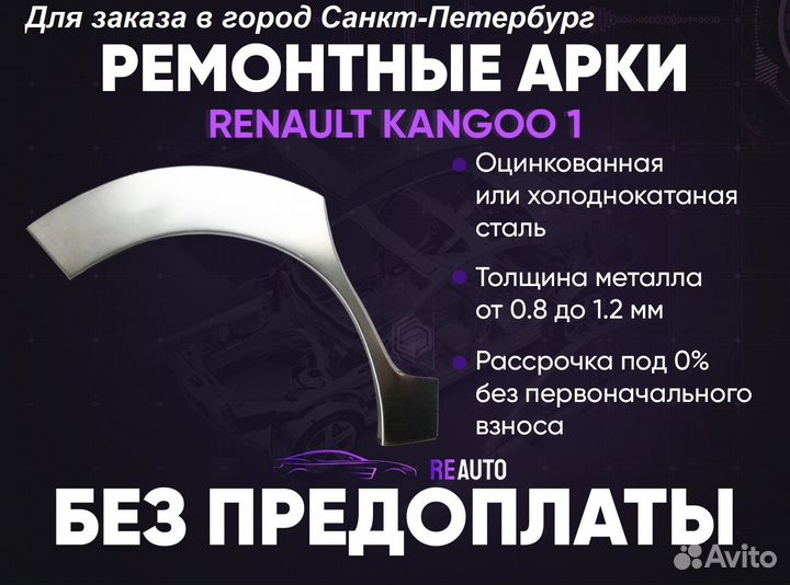 Ремонтные арки на Renault kangoo 1