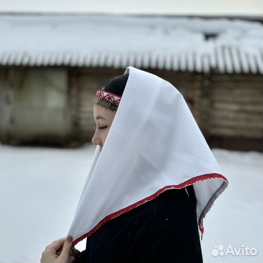 Марийский головной убор платок+повязка