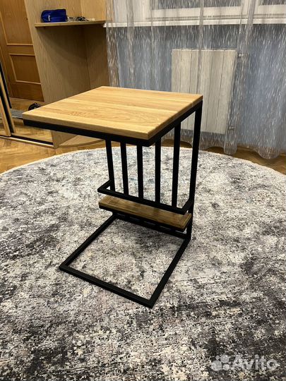 Журнальный столик в стиле лофт (массив дуба)