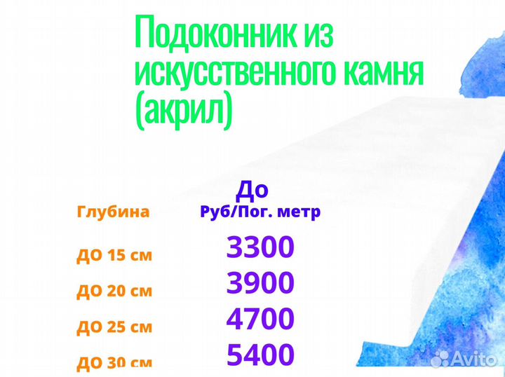 Натуральный подоконник