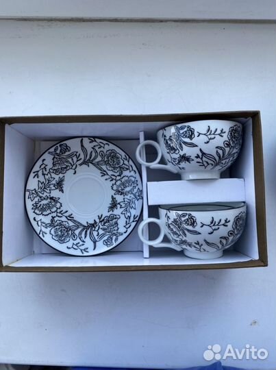 Чайный набор новый на 2 персоны, 5 предметов
