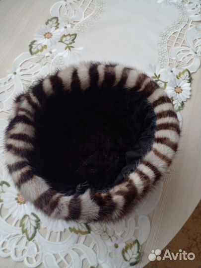 Норковый мягкий берет