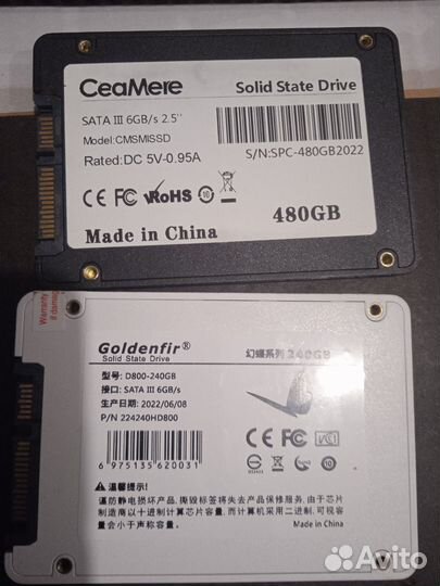 Ssd 240gb и 480gb