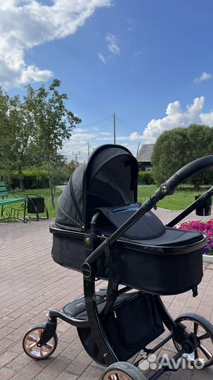 Коляска 3 в 1 lux mom экокожа