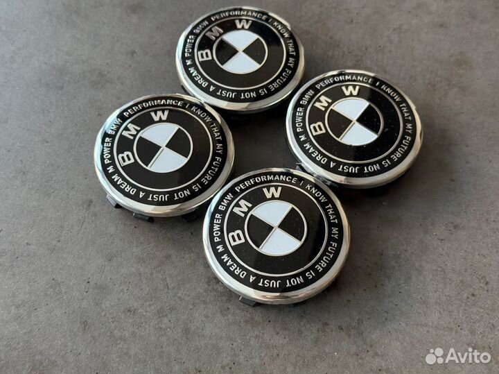 Колпачки заглушки bmw черно белые