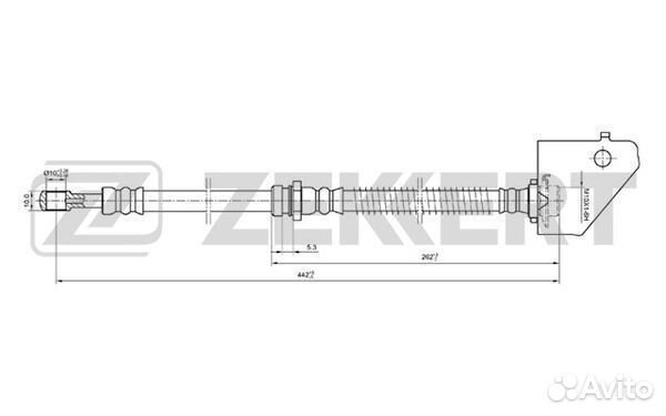 Шланг тормоз перед правый Tucson Sportage 2 04